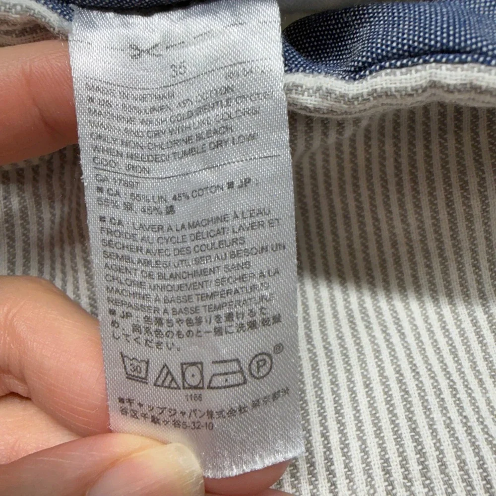 Banana Republic‎ Aiden Shorts 35 Striped Chino Casual Summer Mens Linen Cotton